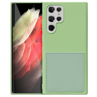 Etui Silicone Lite Pocket do Samsung Galaxy S22 Ultra 5G - Matcha Green