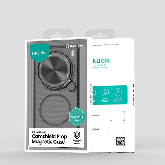 Etui Nillkin CamShield Prop Magnetic dla Vivo X200 Pro 5G - Czarne