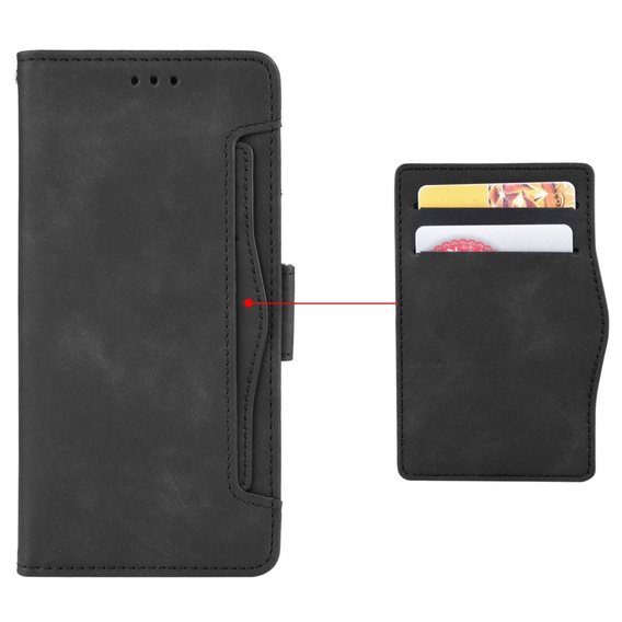 Etui z klapką do Samsung Galaxy S23 FE, Card Slot, czarne