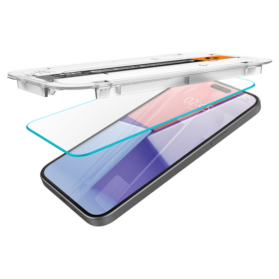 SPIGEN Szkło Hartowane do iPhone 15, Glas.TR EZ Fit