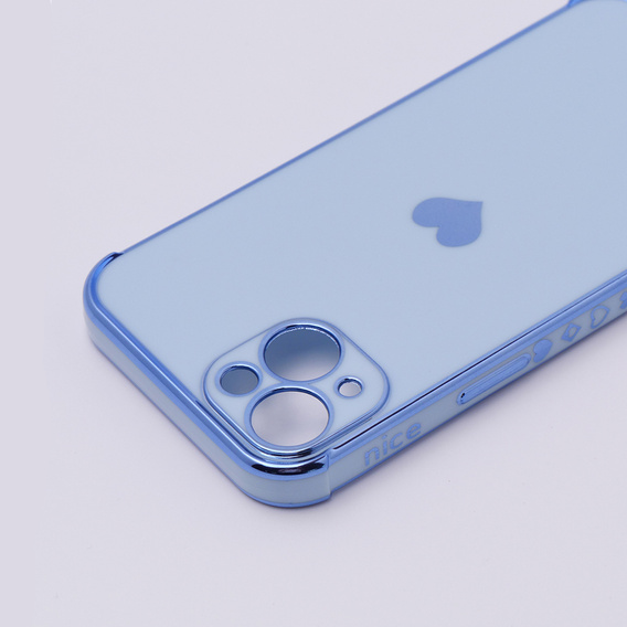 Etui do Apple iPhone 13, Electro heart, niebieskie