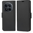 Etui do Xiaomi Redmi Note 15 Pro Plus 5G / Poco M8 Pro 5G, ERBORD Glossy Litchi, portfel z klapką, czarne