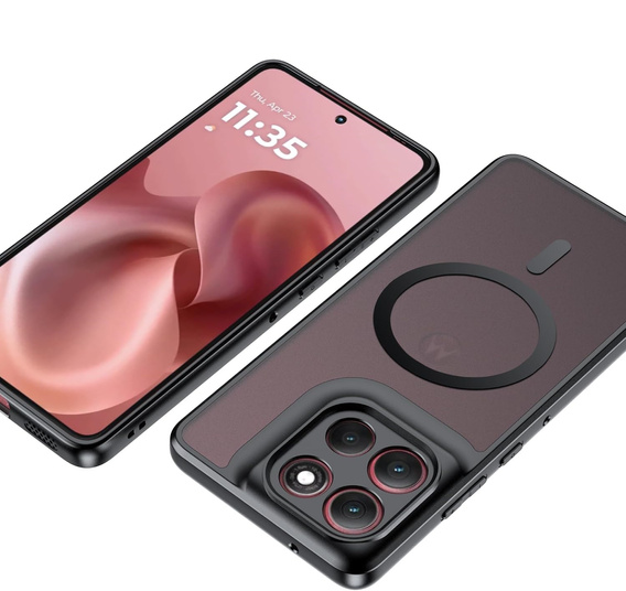 Etui do Motorola Moto G86 5G / G86 Power 5G, do MagSafe, ERBORD Matt Case, czarny