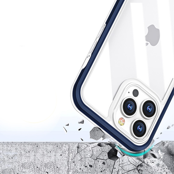 Etui ERBORD do iPhone 13 Pro, Hybrid Frame, Navy Blue