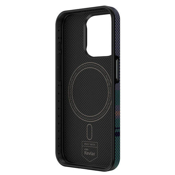 Etui BENKS Kevlar do iPhone 15 Pro, Magnetic Armor Pro Aurora 600D B061, do MagSafe, zielone