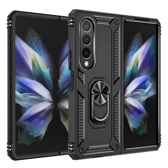 Etui pancerne do Samsung Galaxy Z Fold 4 5G, Nox Case Ring, czarne