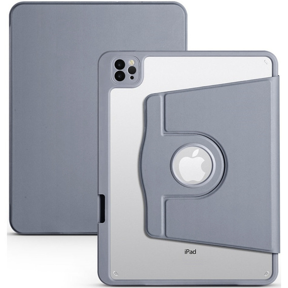 Etui do iPad Pro 11" 2022/2021/2020 (4/3/2 gen.), z miejscem na rysik, Obrotowe 360°, Fioletowe