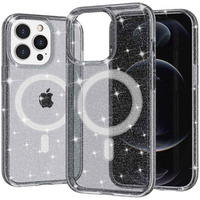 Etui do iPhone 14 Pro Max, Dropproof MagSafe Glitter, czarne