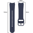 Pasek Silikonowy do Samsung Galaxy Watch 4/5/6/7 40/42/43/44/45/46/47mm, Granatowy