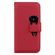 Etui Wallet do Xiaomi Redmi Note 11 / 11S, Cat, Red