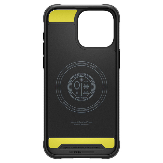 Etui Spigen do iPhone 15 Pro, Rugged Armor MagSafe, Czarne