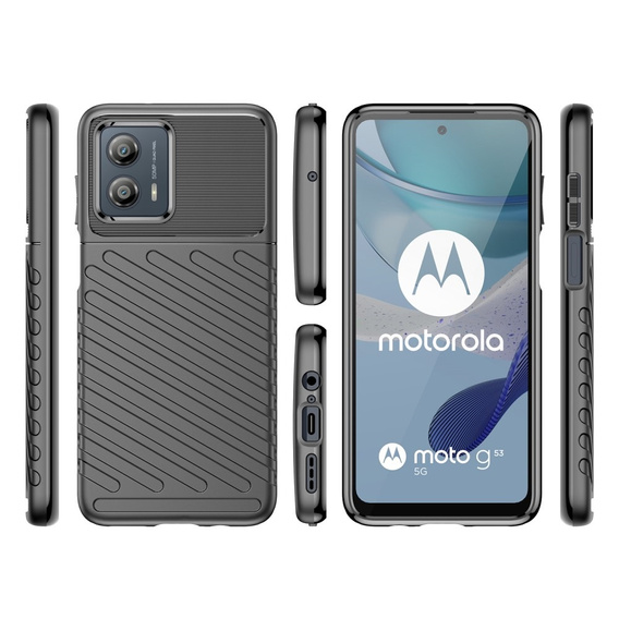 Etui do Motorola Moto G53 5G, Thunder, czarne