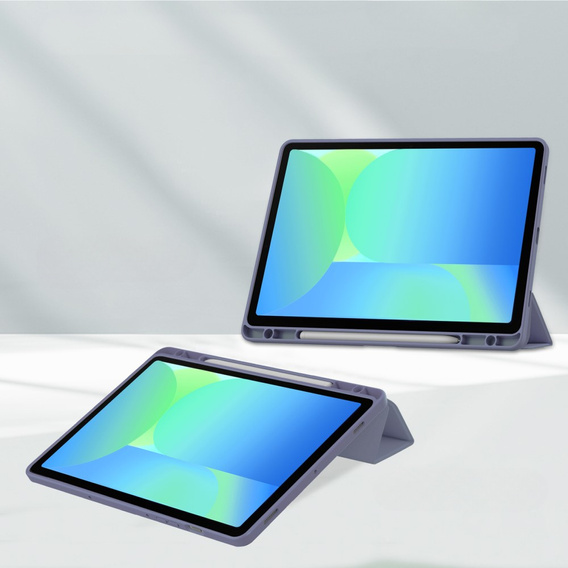 Etui do Samsung Galaxy Tab S10 FE+ Plus, Smartcase Hybrid, z miejscem na rysik, fioletowe