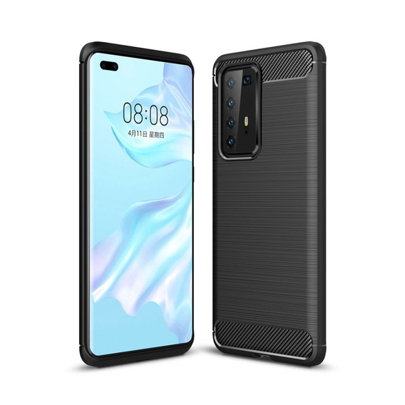 Etui do Huawei P40 Pro, Karbon, czarne