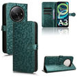Etui z klapką do Xiaomi Redmi A3, Wallet Rhombus, zielone