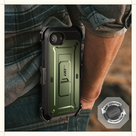 Etui Supcase do iPhone 16E, Unicorn Beetle Pro, Zielone