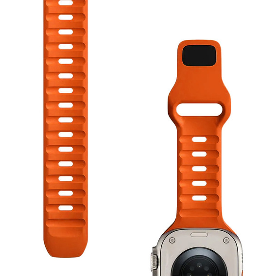 Pasek Silikonowy do Apple Watch 1/2/3/4/5/6/7/8/9/10/SE/Ultra/Ultra 2 42/44/45/46/49mm, Pomarańczowy