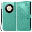 Etui z klapką do Honor Magic 6 Lite 5G, Mandala, zielone