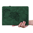 Etui do Lenovo Tab M9, Wallet Pen Slot, butterflies, zielone