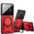 Etui pancerne do Xiaomi Redmi A3, Magnetic Ring, czerwone