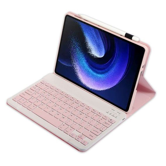 Etui z klawiaturą do Xiaomi Pad 6/6 Pro, różowe rose gold