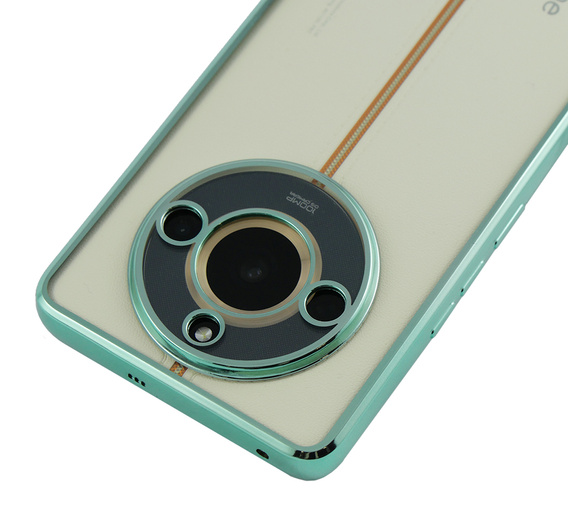 Etui do Realme 11 Pro 5G / Pro+ 5G, Electroplating Frame, przezroczyste / zielone