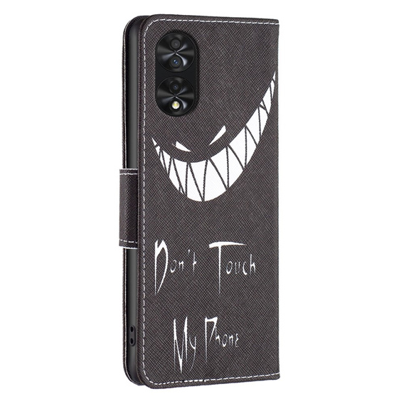 Etui z klapką do TCL 40 NxtPaper, Wallet, Don't Touch My Phone czarne