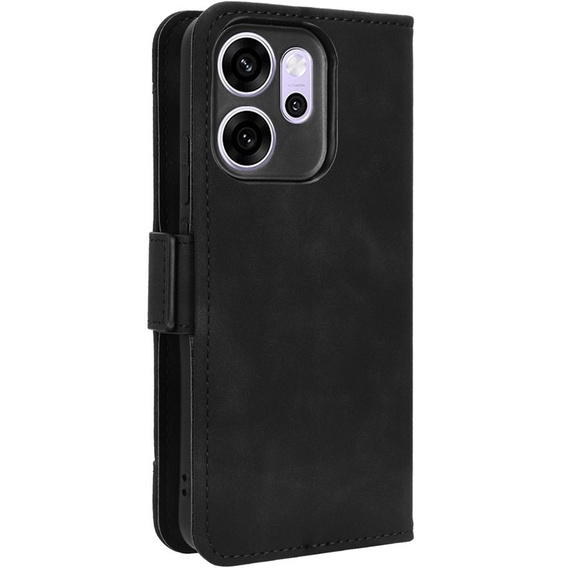 Etui z klapką do Oppo Reno 14 F / 14 FS, Card Slot, czarne