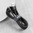 BASEUS Cafule Kabel Type-C 3A 0.5M - Black/Grey