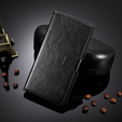 Zestaw Etui z klapką do Xiaomi Redmi Note 12 Pro+ 5G, Crazy Horse Wallet, czarne + Szkło