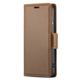 Etui do Xiaomi Redmi Note 13 Pro 5G, ERBORD Glossy Litchi, portfel z klapką, brązowe
