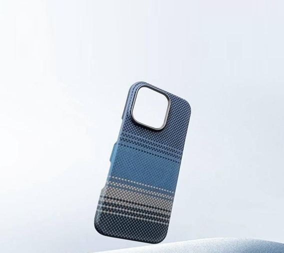 Etui do iPhone 15 Pro Max – magnetyczne z włókna aramidowego, niebieskie