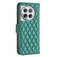 Etui z klapką do OnePlus 12 5G, Wallet, BINFEN COLOR, zielone