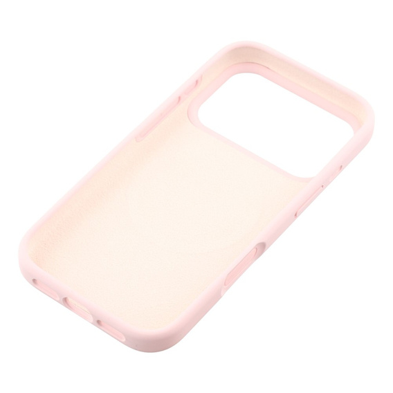 Etui silikonowe do iPhone 17 Pro Max - kompatybilne z MagSafe, antywstrząsowe, różowe