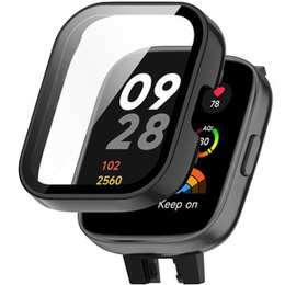 2w1 Etui + Szkło Hartowane do Xiaomi Redmi Watch 3, Czarne