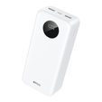 Power bank BWOO 30000 mAh 22,5W z wyświetlaczem LCD, biały