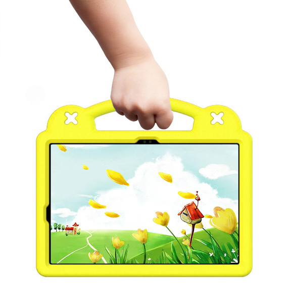 Etui do Samsung Galaxy Tab S9 FE / S10 FE, Cute Patterns, z podstawką, żółty
