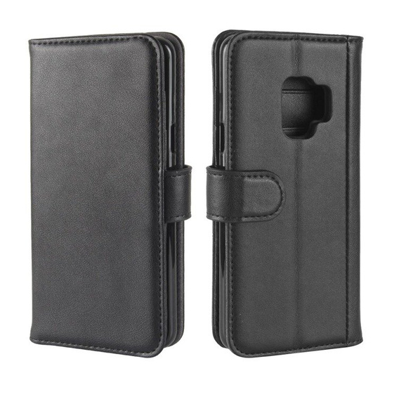 Etui z klapką do Samsung Galaxy S9, Leather Flexi Book, czarne