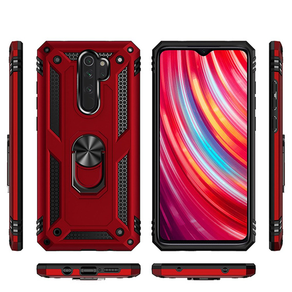 Etui pancerne do Xiaomi Redmi Note 8 Pro, Nox Case Ring, czerwone