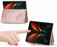 Etui z klapką do Samsung Galaxy Z Fold3 5G, Mandala, różowe rose gold