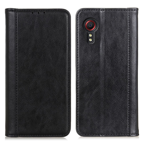 Etui do Samsung Galaxy Xcover 7, Wallet Litchi Leather, czarne