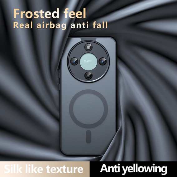 Etui do Honor Magic 8 Lite, Matt Case, do MagSafe, czarne