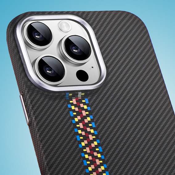 Etui do iPhone 15 Pro, Carbon Fiber MagSafe, czarne