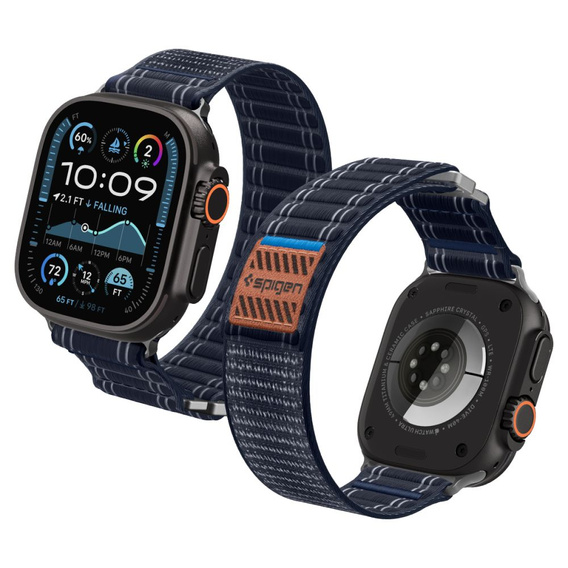 Pasek Spigen WBF0 Band do Apple Watch 1/2/3/4/5/6/7/8/9/10/11/SE/Ultra 1/2/3 42/44/45/46/49mm – Granatowy