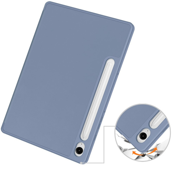 Etui do Samsung Galaxy Tab S10 Lite / S10 FE / S9 FE, Smartcase z miejscem na rysik, fioletowe