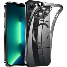 Zestaw Etui do iPhone 13 Pro, MagSafe Hybrid, czarne + Szkło