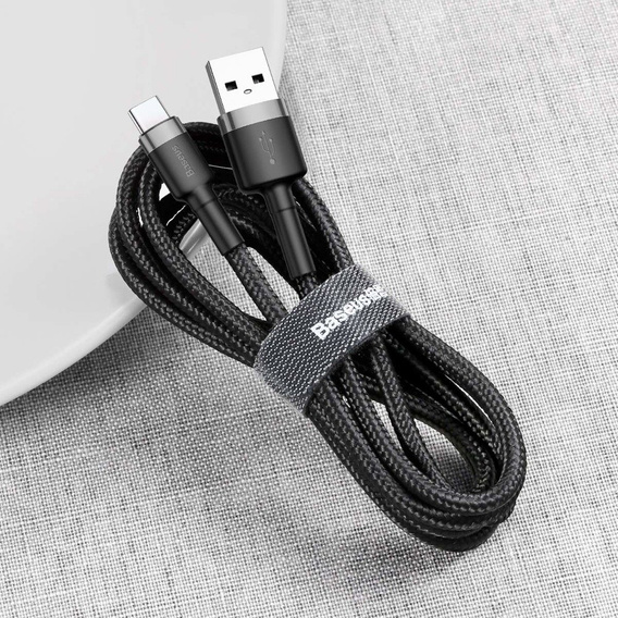 BASEUS Cafule Kabel Type-C 3A 0.5M - Black/Grey