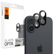 2x Spigen OPTIK.TR, Szkło Hartowane na Aparat do iPhone 16 / 16 Plus, czarne