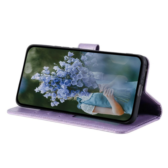 Etui z klapką do Xiaomi Redmi Note 13 Pro 4G / Xiaomi Redmi Note 14S / Xiaomi Poco M6 Pro 4G, Mandala, fioletowe