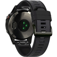 Pasek Silikonowy Quickfit 26mm do Garmin, Ciemny Szary / Czarny